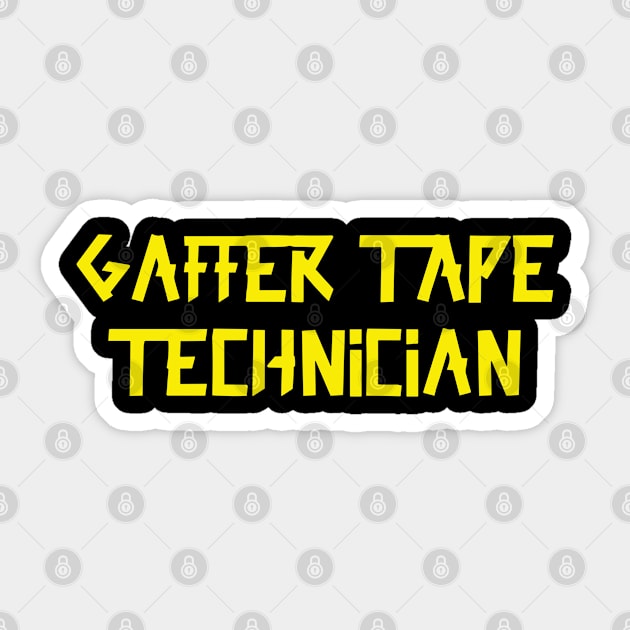 Gaffer tape technician Yellow Tape Sticker by sapphire seaside studio